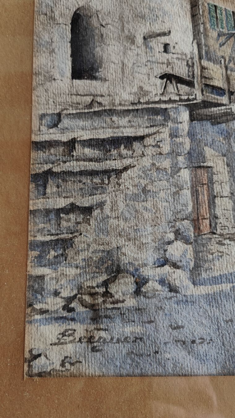 Gemälde: Veyras en Valais , aquarelle – Gebraucht aus Meyrin von olico01 2