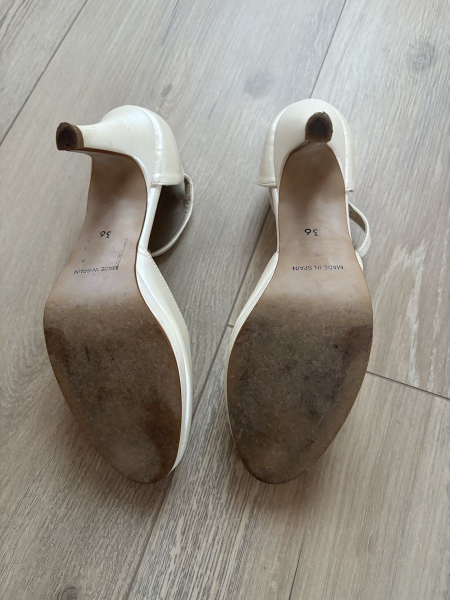 Scarpe da donna: Brautschuhe weiss Gr. 36 Echtes Leder – Usato da Sutz venduto da amslm1 2