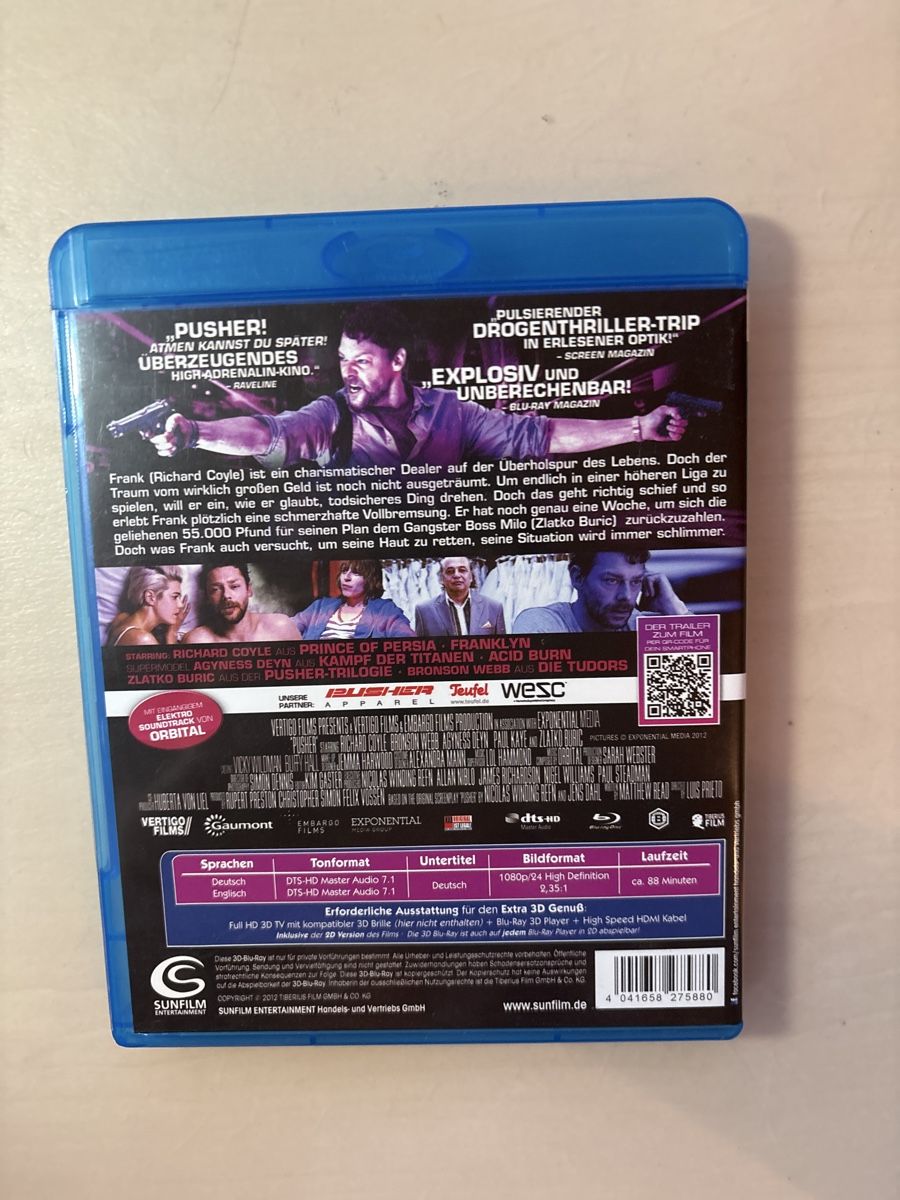 Alle DVDs: Pusher 3D Blu-ray + 2D Version, Nicolas Winding - Rarität! – Gebraucht aus Ruswil von Slivio_ 1
