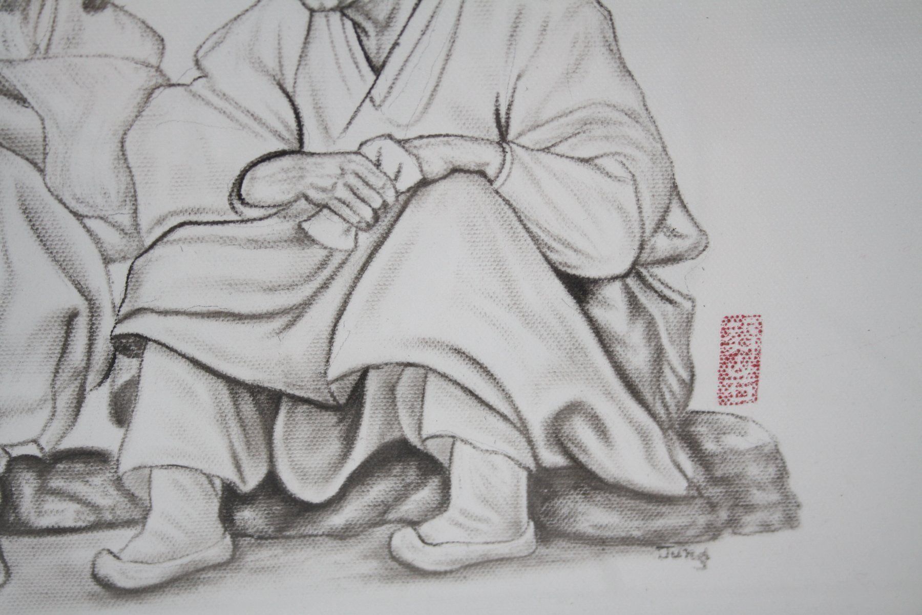 Gemälde: Bild aus Korea, trad. Hanbok, Ehepaar – Neu (gemäss Beschreibung) aus Geroldswil von Keiko03 6