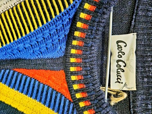 Carlo Colucci Maglioni & Felpe: Carlo Colucci Vintage Pullover mit buntem geometrischem – Usato da Zug venduto da vinokilo 4