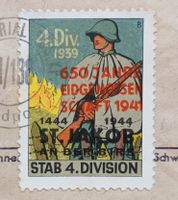 Brief m. Aufdruck 650 JAHRE EIDG. 4.Division Soldatenmarke