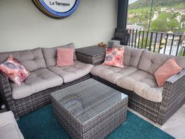 Poly Rattan Lounge Set