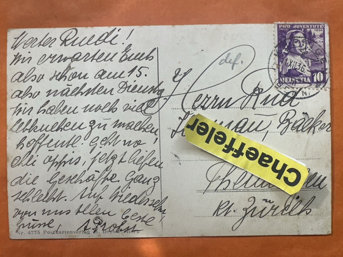 Cartoline postali: Alte Ansichtskarte Koppigen BE, 1936, Pro Juventute Marke – Usato da Zürich venduto da Chaeffeler 1