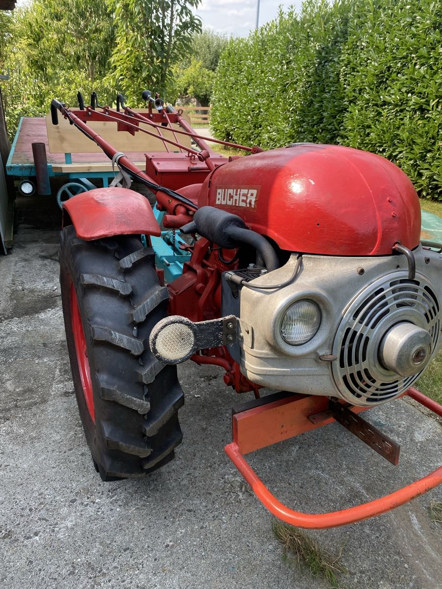 Bucher Trattori: Bucher KT 10 mit Anhänger – Usato da Bolken venduto da Eihwar