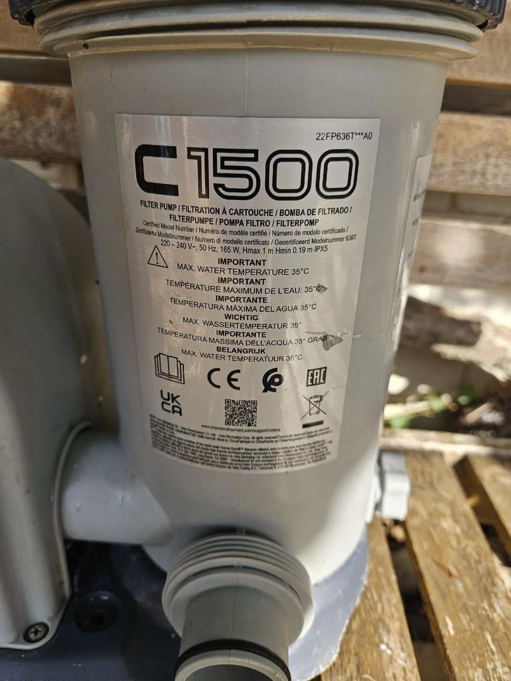 Intex Schwimmbad-Zubehör: Intex Filter Pump C1500 Kartuschenfilter gebraucht – Gebraucht aus Würenlos von Raum5436 7