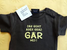 NEUER Body braun "Das goht aber grad ..." Gr. 50/56 - 260719