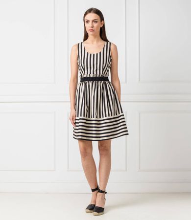 Kleid Twinset Milano Popline Gestreift Gr. 38 Neu