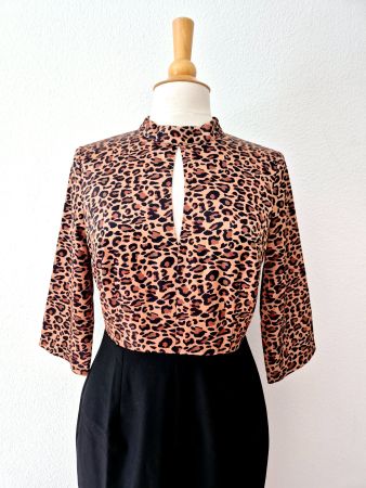 KLEID DRESS M 38 GLAMOUS BUNNY ANIMAL PRINT TOP ZU JACKE