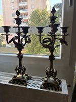 Leuchter Messing 5-Armig Paar antik guter Zustand