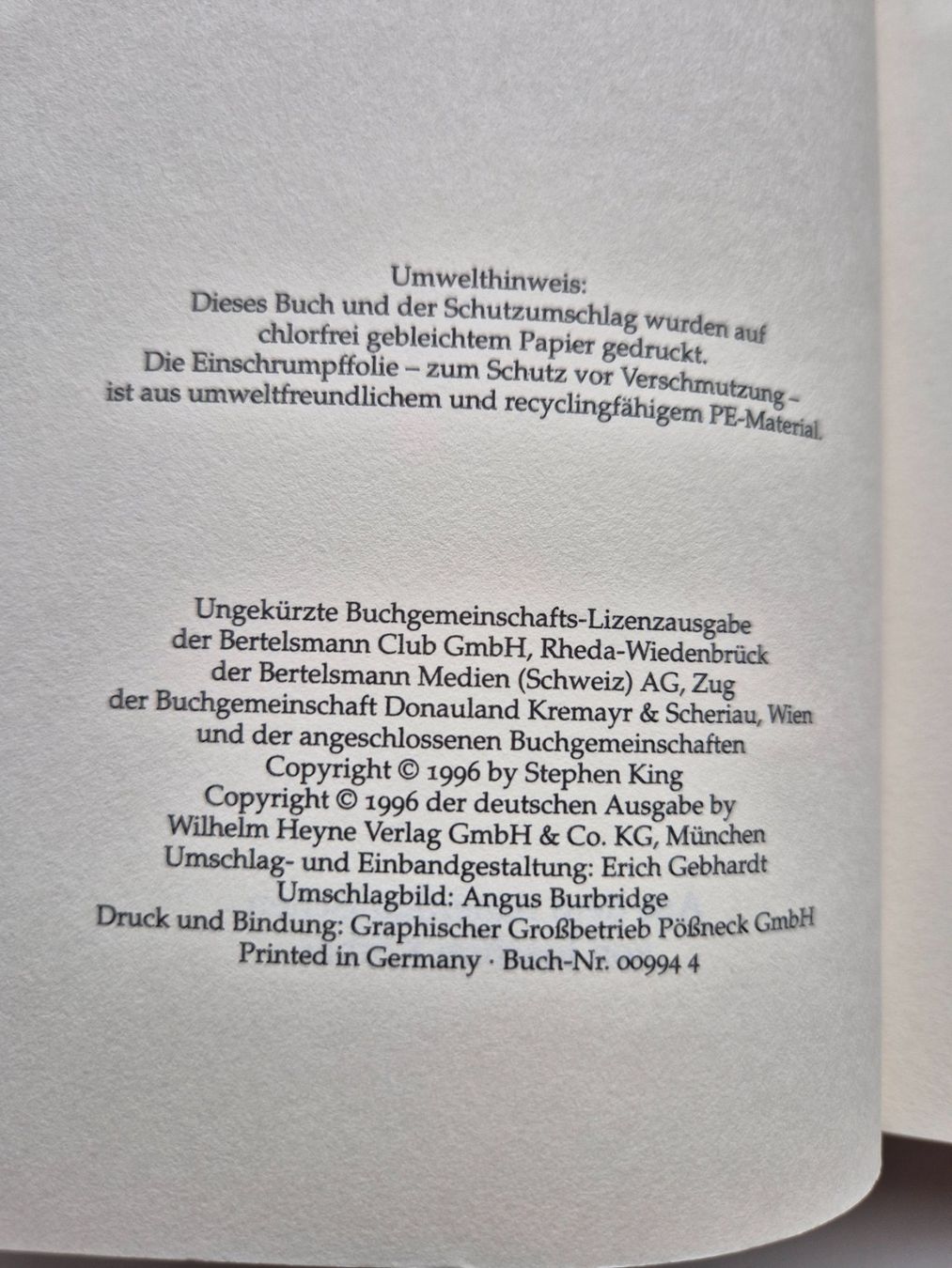 Bücher: DESPERATION    🐺🐍    von   Stephen King – Gebraucht aus Niederweningen von Obson 2
