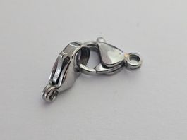 120x 11mm 304 Edelstahl Karabiner Schmuck Endteile Basteln