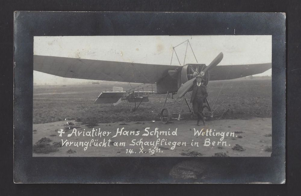 1911 Aviatiker Hans Schmid Sommer Zweidecker Schaufliegen BE Kaufen