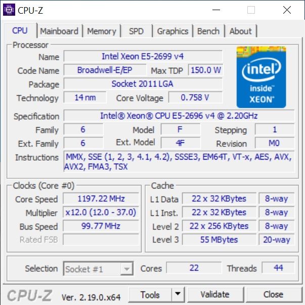 Intel Elektronikbauteile: CPU INTEL XEON E5 2696 V4 – Gebraucht aus Vevey von souris14 3
