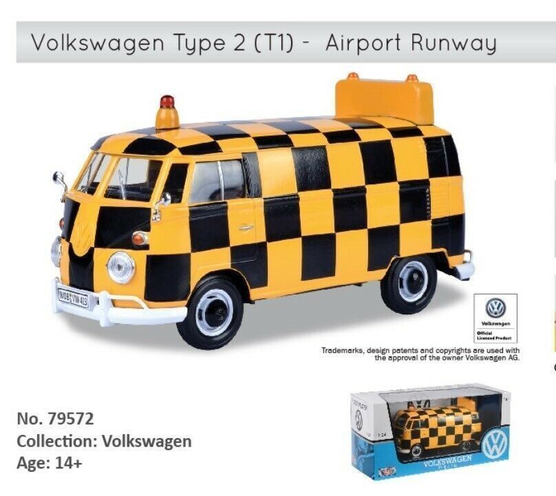 VOLKSWAGEN COMBI T1 Type 2 FLOWER POWER 1/24 VW Love & Peace - Modèle Réduit Motormax