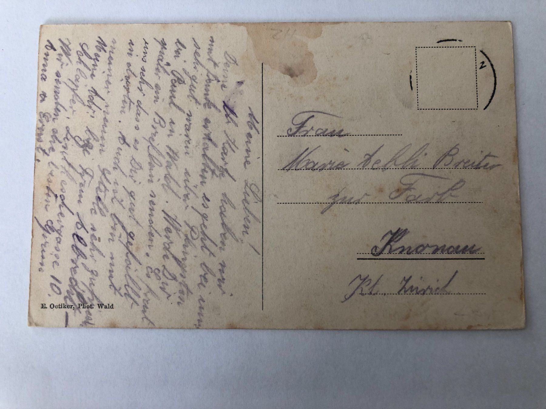 Cartoline postali: Ansichtskarte Dietzikon-Wald alte Grusskarte – Usato da Pfäffikon ZH venduto da Waltoversand 1