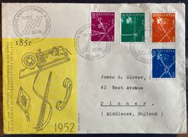 FDC Nachrichtenwesen 1952 illustriert, SBK 80 Fr.