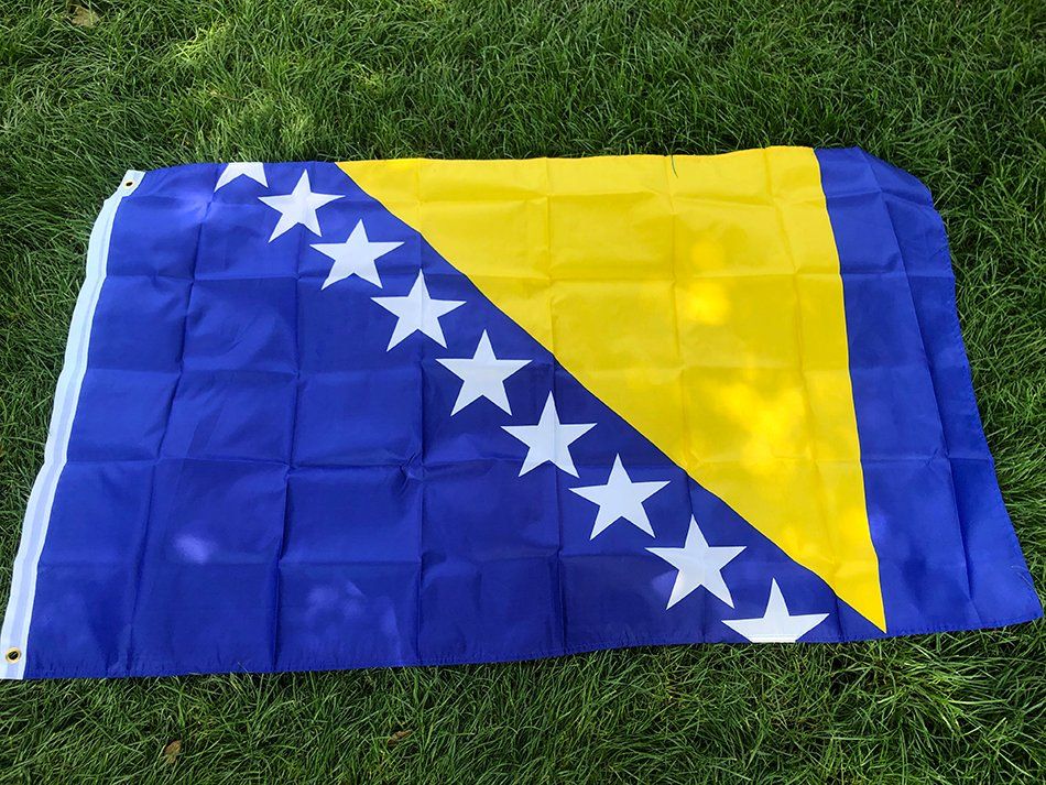 Bosnien-Herzegowina Flagge 20x30 Cm - Premium Bootsflagge Aus Polyester