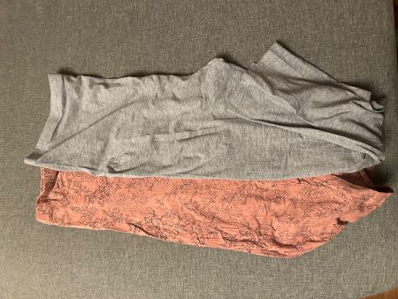 Umstansleggins grau / rosa mit Mutster