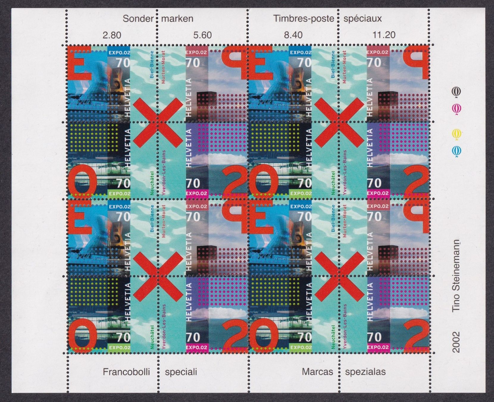 Tutti i francobolli: CH 2002, EXPO.02, SBK OZ139** – Nuovo (secondo la descrizione) da Castione venduto da Rx-stamps