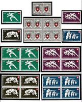 4 PRO PATRIA 1950 Sätze, ungest./gest., Einzel/4er-Blöck