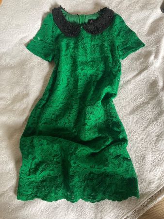 Lace Dress in Emerald Green (S)