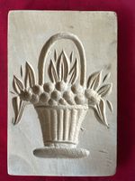 Holzmodel, Springerle Model, Korb mit Früchten oder Blumen