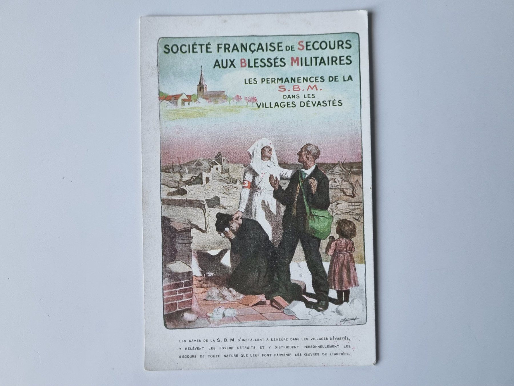 Cartoline postali: Carte postale ancienne S.B.M., secours aux blessés – Usato da Echandens venduto da Dicot