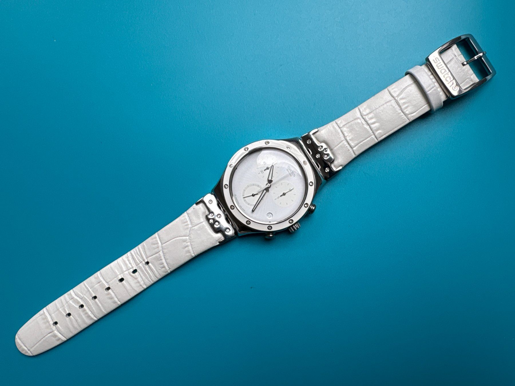Swatch Uhren: Swatch Irony Chrono YCS535 white sun – Gebraucht aus Elgg von Jo_Naj 1