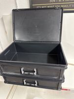 2x grosse stabile Aufbewahrungsboxen mit Deckel schwarz