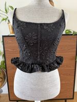 Black Floral Corset Top: Cute, in size S