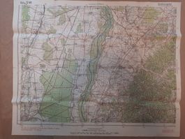 WW2 Landkarte Dienstausgabe 1940 Müllheim/D 1:50000