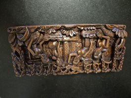 Meisterhaftes Balinesisches Holzrelief – Handgeschnitzt