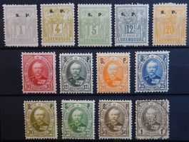 Luxemburg Dienst ex. Kat. 35-54 */(*)/gest. 1884/91 Kat. 72