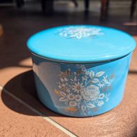 Vintage Keramik Dose Vittorio Fulgenzi Italien – Türkis Gold