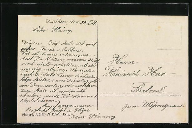 Cartoline postali: AK Uster, Kirche und Schloss – Usato da Berlin venduto da bartko-reher 1