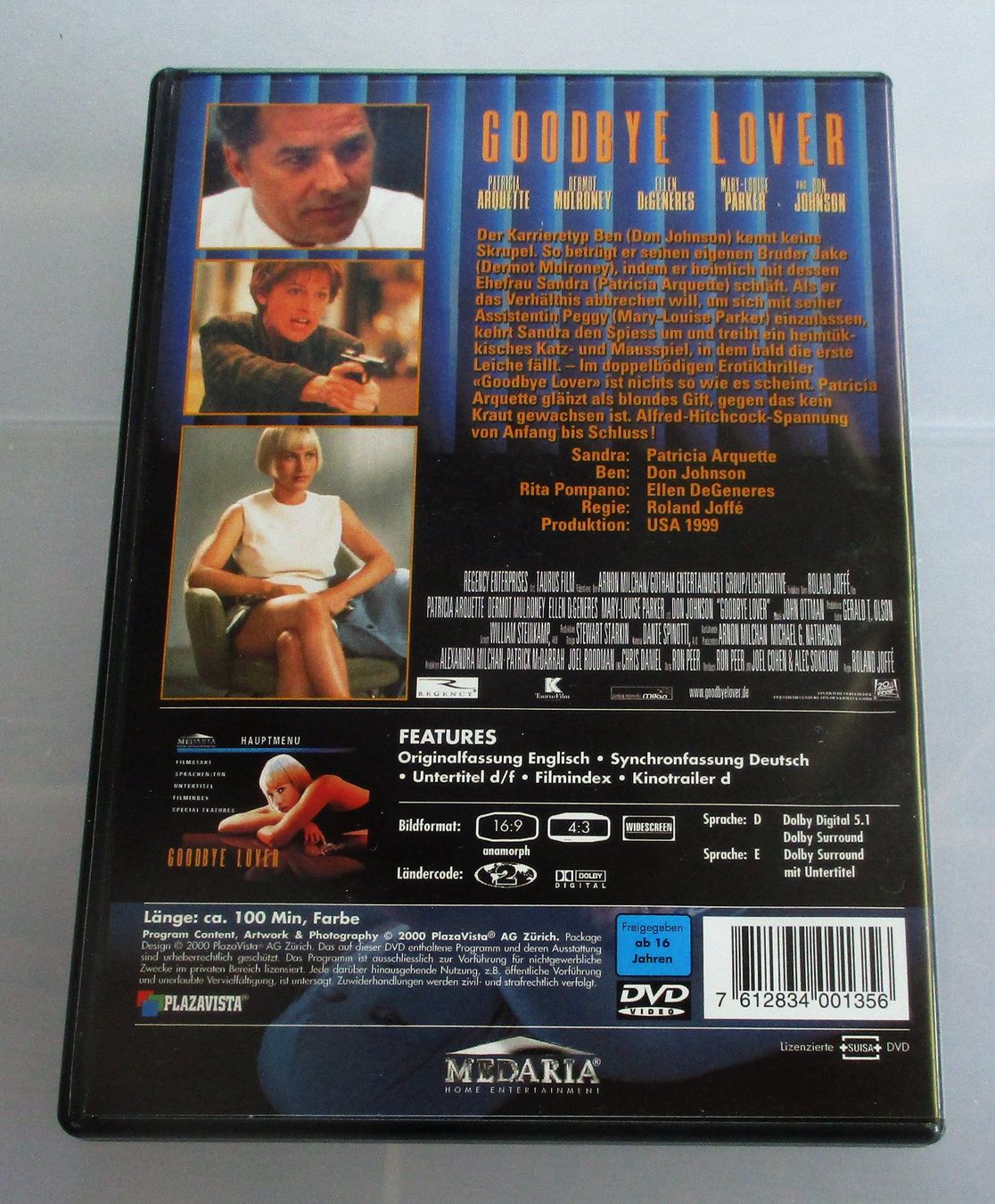 Tutti i DVDs: GOODBYE LOVER - Patricia Arquette – Usato da Wattwil venduto da Muriel10 1