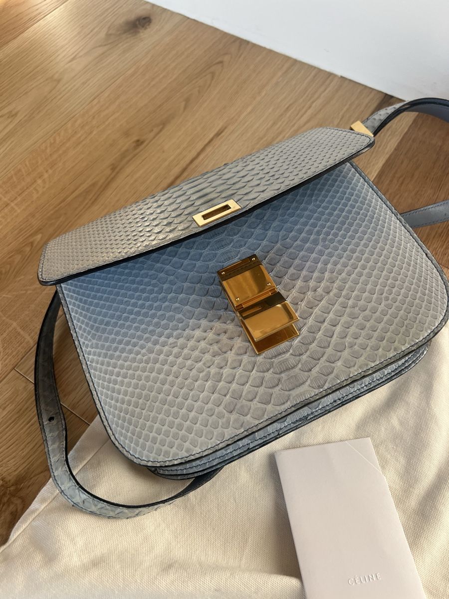 Celine Sacs: Sac Celine box Python Bleu – D'occasion à Lutry par roxypoxy 3