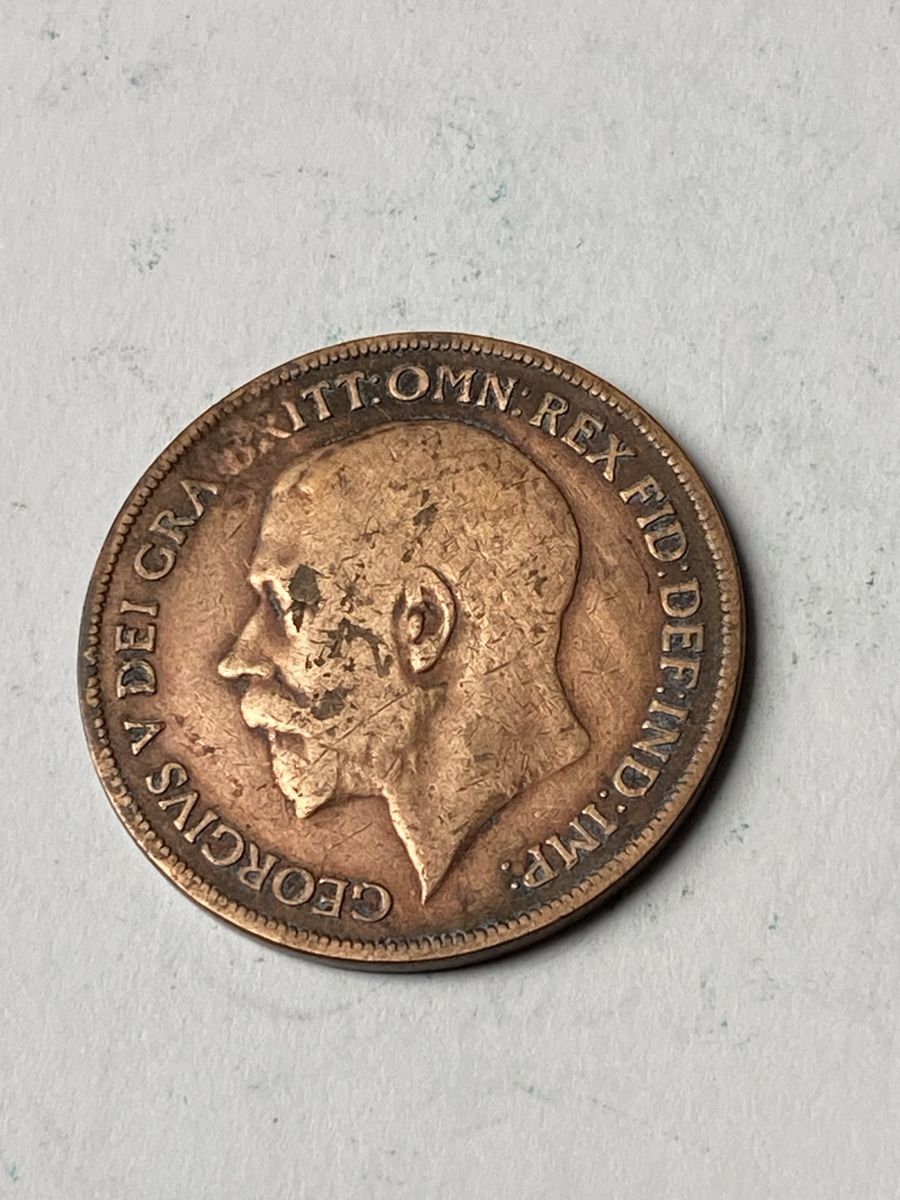 Tutti le monete: GB - 1 Penny - 1919 - Georges 5 – Usato da Payerne venduto da Mike1682
