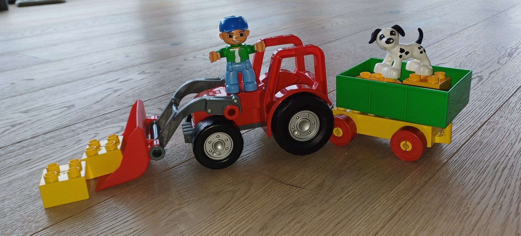 Spielzeuge: Lego Duplo Traktor mit Anhänger, Bauer & Hund – Gebraucht aus Wahlendorf von Irba