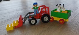 Lego Duplo Traktor mit Anhänger, Bauer & Hund