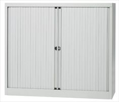 BISLEY Euro Rollladenschrank, grau inkl. 2 Tablare, Stahl