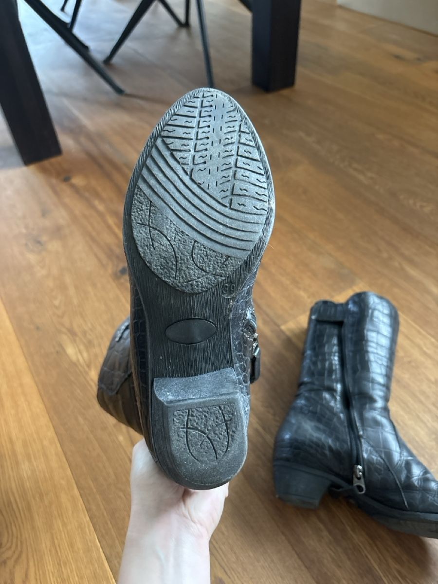 IXS Scarpe da donna: Schwarze Lederstiefel von IXS, Grösse 39 – Usato da Einsiedeln venduto da 1991hce 2