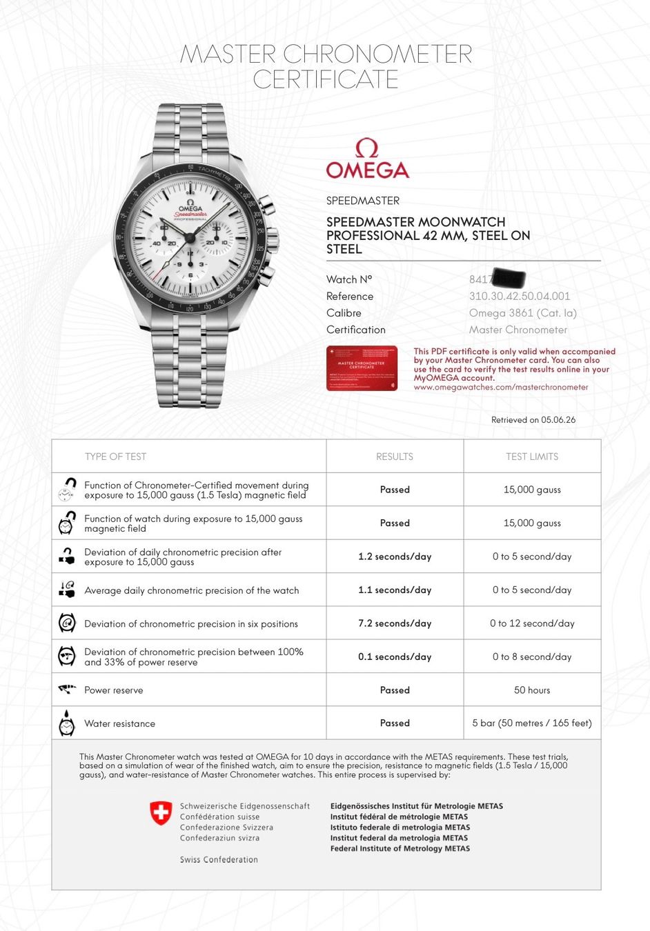 Omega Orologi: OMEGA Speedmaster Moonwatch White Fullset mit Garantie – Usato da Birsfelden venduto da Mynos 4