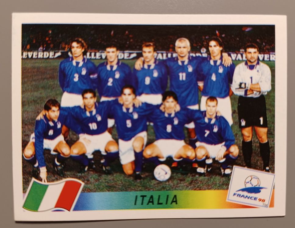 Panini WM 1998 TEAM ITALIA Sticker mit MALDINI & CO Fifa Kaufen auf
