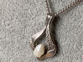Silberkette Perlanhänger (Süsswasser)