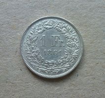 Schweiz ++ 1.- Franken 1861, gute Erhaltung