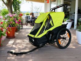 3in1 Kombi Veloträger 2 Kinder BUNDLE GELB NEU