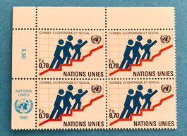 4 er Block Nations Unies ungestempelt  Siehe Original Fotos 
