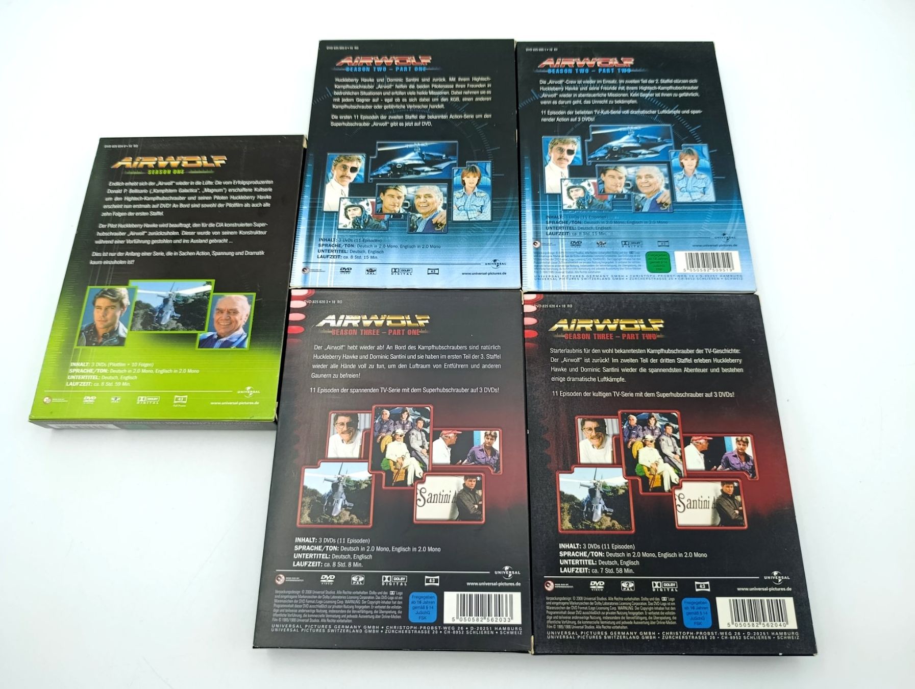Tutti i DVDs: Airwolf DVD-Boxen Staffeln 1-3 – Usato da Wil SG venduto da Donaldus 1